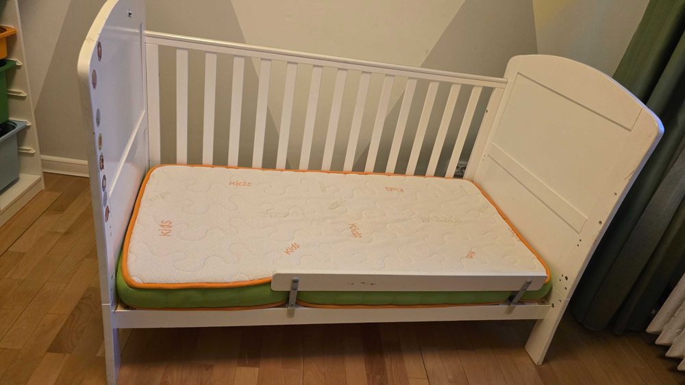 Patut progresiv bebelus-copil 6 ani cu saltea 70x140cm