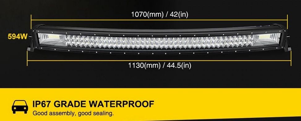 Супер мощен 7D извит LED BAR 594W 125 см. Атв, Джип,4х4, Offroad, Бус