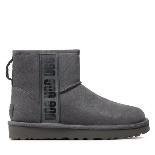 Оригинални ботуши UGG Classic Mini Side Logo II grey