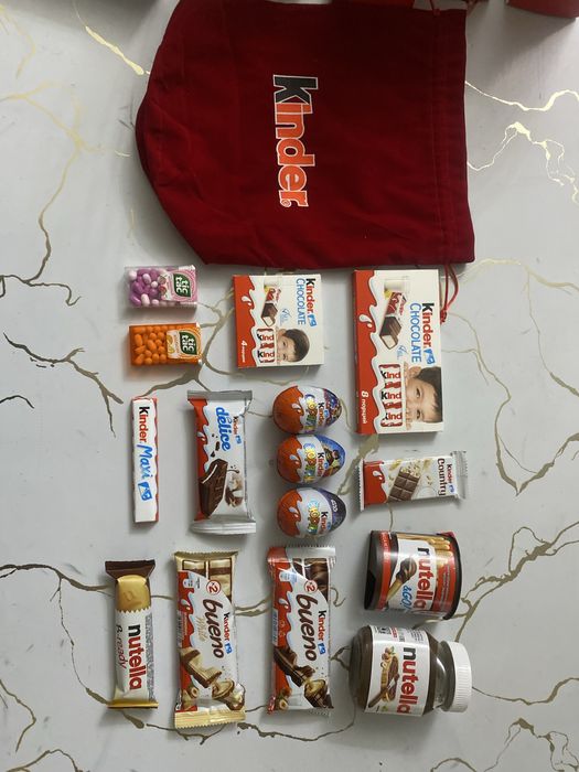 Kinder подарок, сдадкий бокс киндер, новогодний сладкий подарок