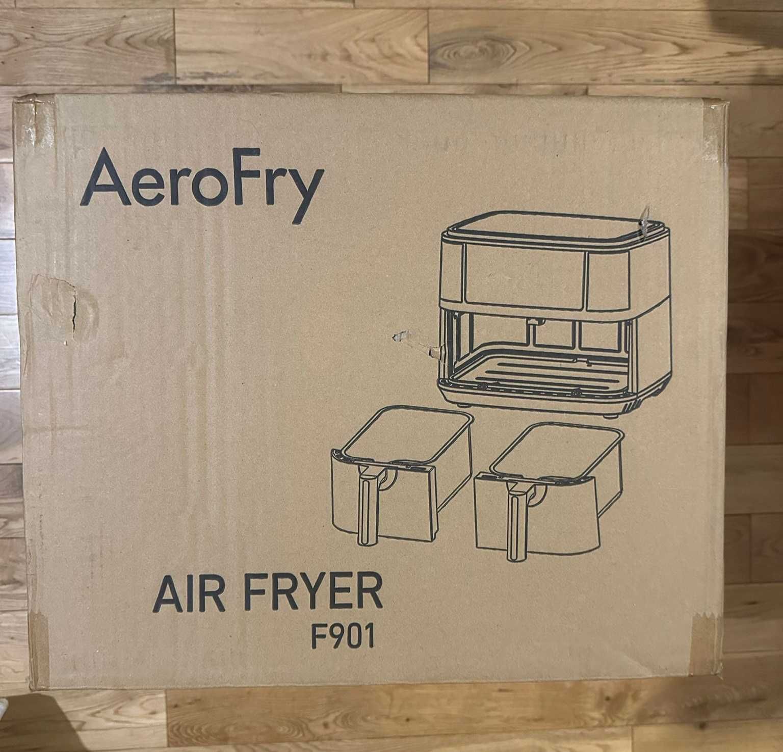 AeroFry Dual Zone Air fryer 9L (F901) -  Черен, 2г. Гаранция