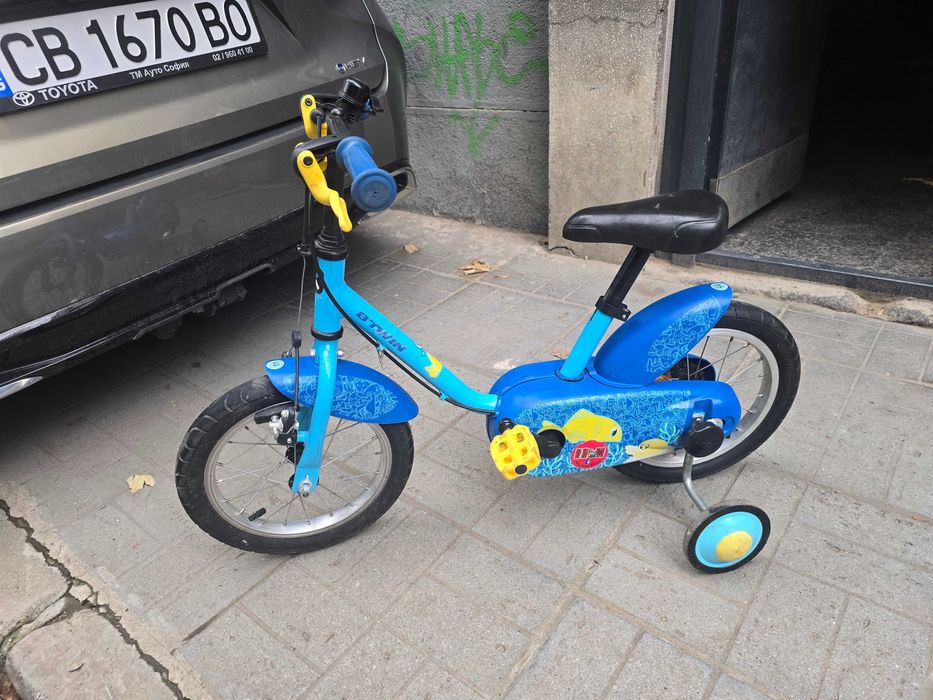 Детско колело BTWIN 14" за деца от 2 до 5 години с помощни колела