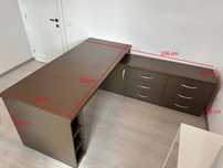 Birou forma L + biblioteca fabricate din PAL