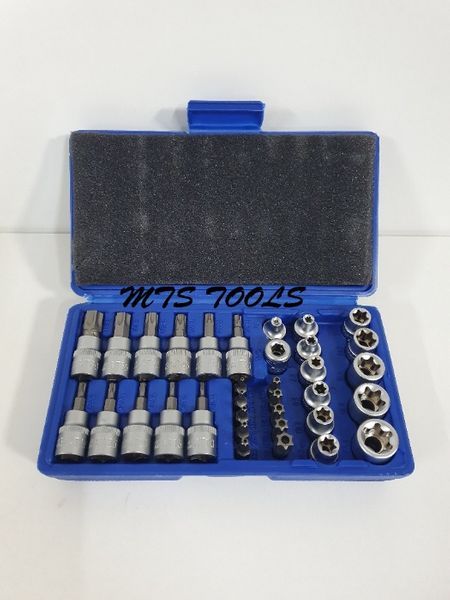 Set Trusa Chei Tubulare PROFIL E BITI TORX 3/8 34 Piese
