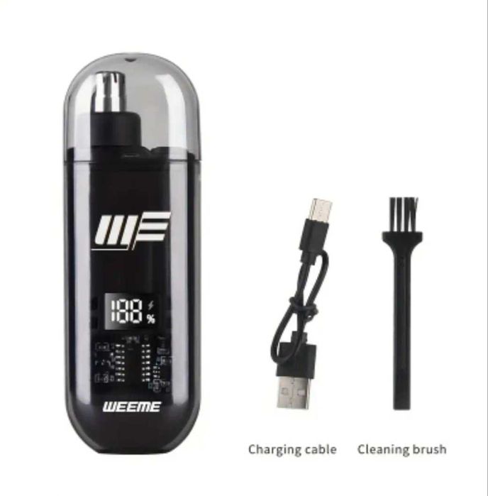 Мъжки USB тример за нос и уши LCD дисплей–презареждаем и водоустойчив