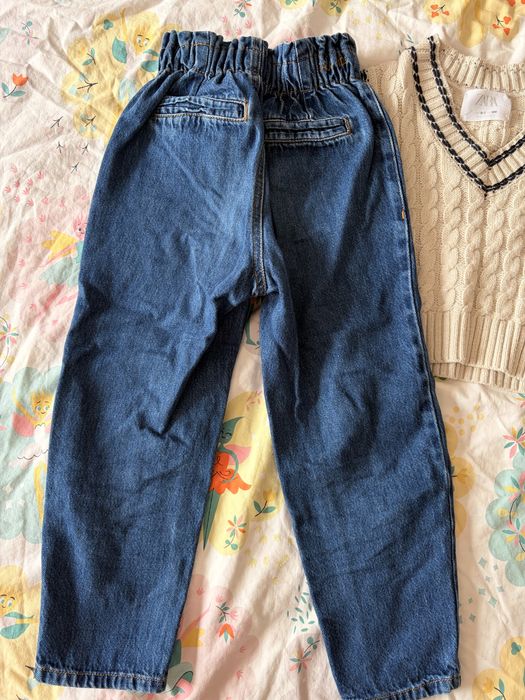 Детски дънки и елек Zara 128 см