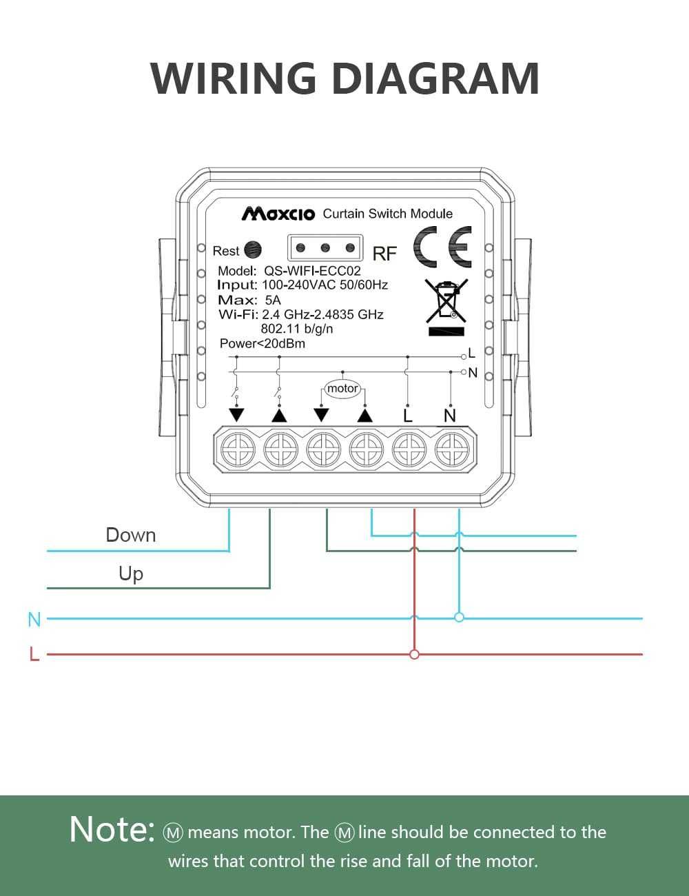 WiFi модул за управление на щори MAXCIO QS WiFi C02