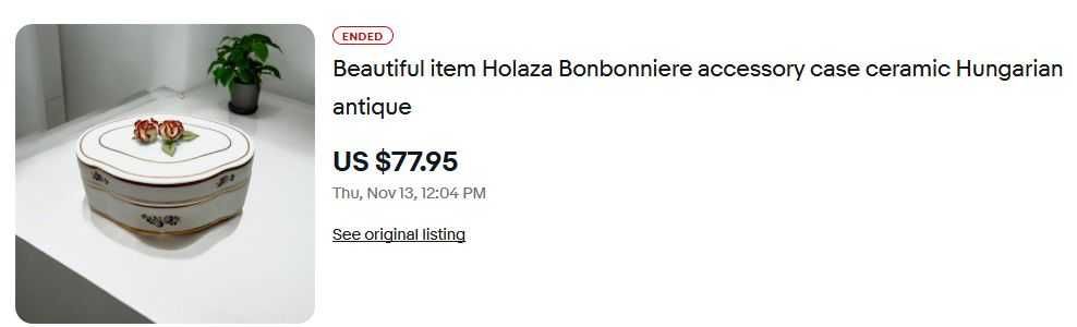 Set de 2 superbe bomboniere Hollohaza Ungaria