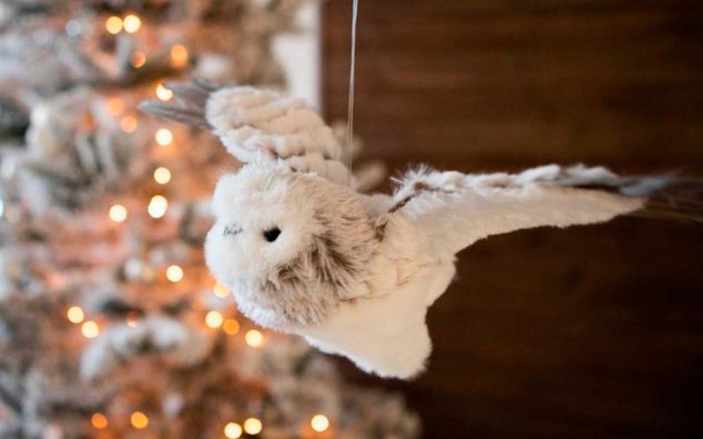 Новогодняя  коллекционная игрушка "летящий совенок"