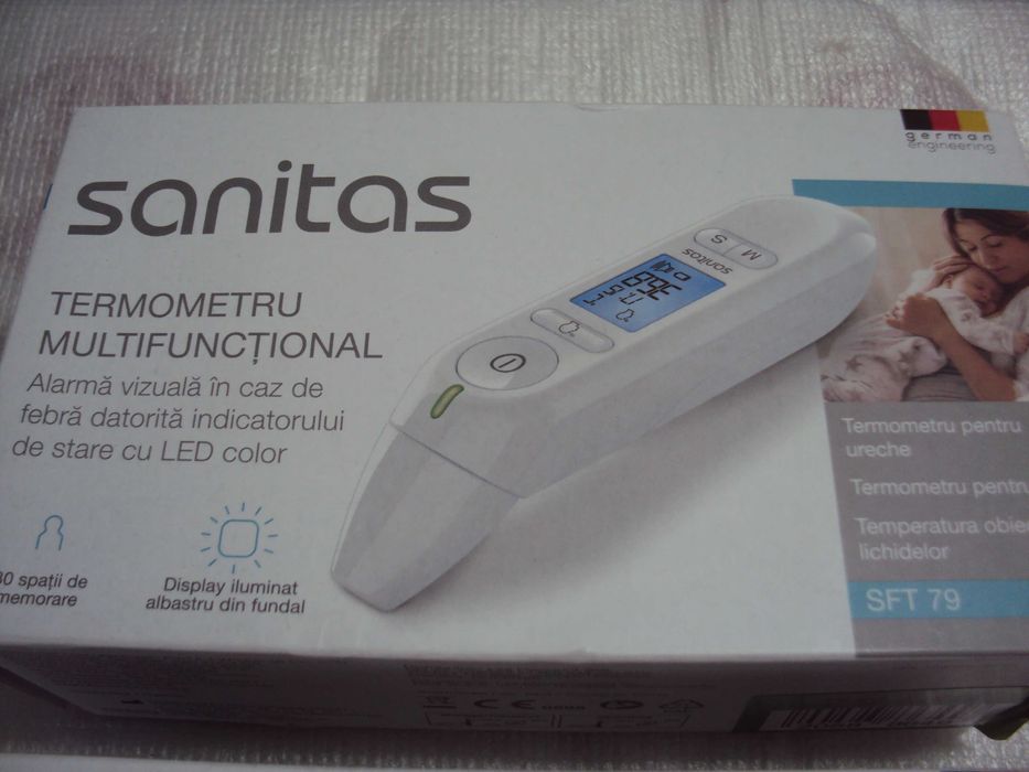 Termometru pentru ureche, frunte si biberon, SANITAS SFT 79