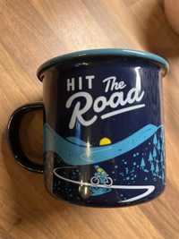 Канче емайлирано Hit the road - ново Метална чаша за кафе чай