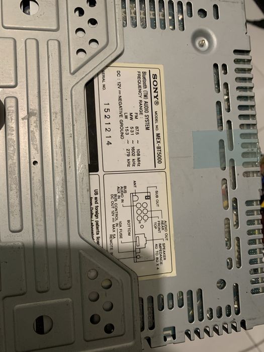 Авто Cd Sony Bluetooth Графики