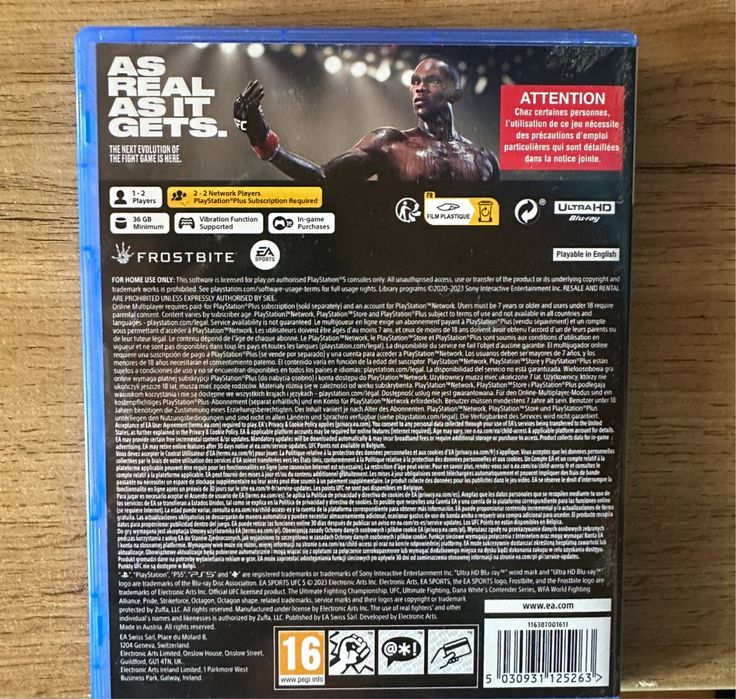 Продается диск UFC 5! Версия для PlayStation 5! Почти новый