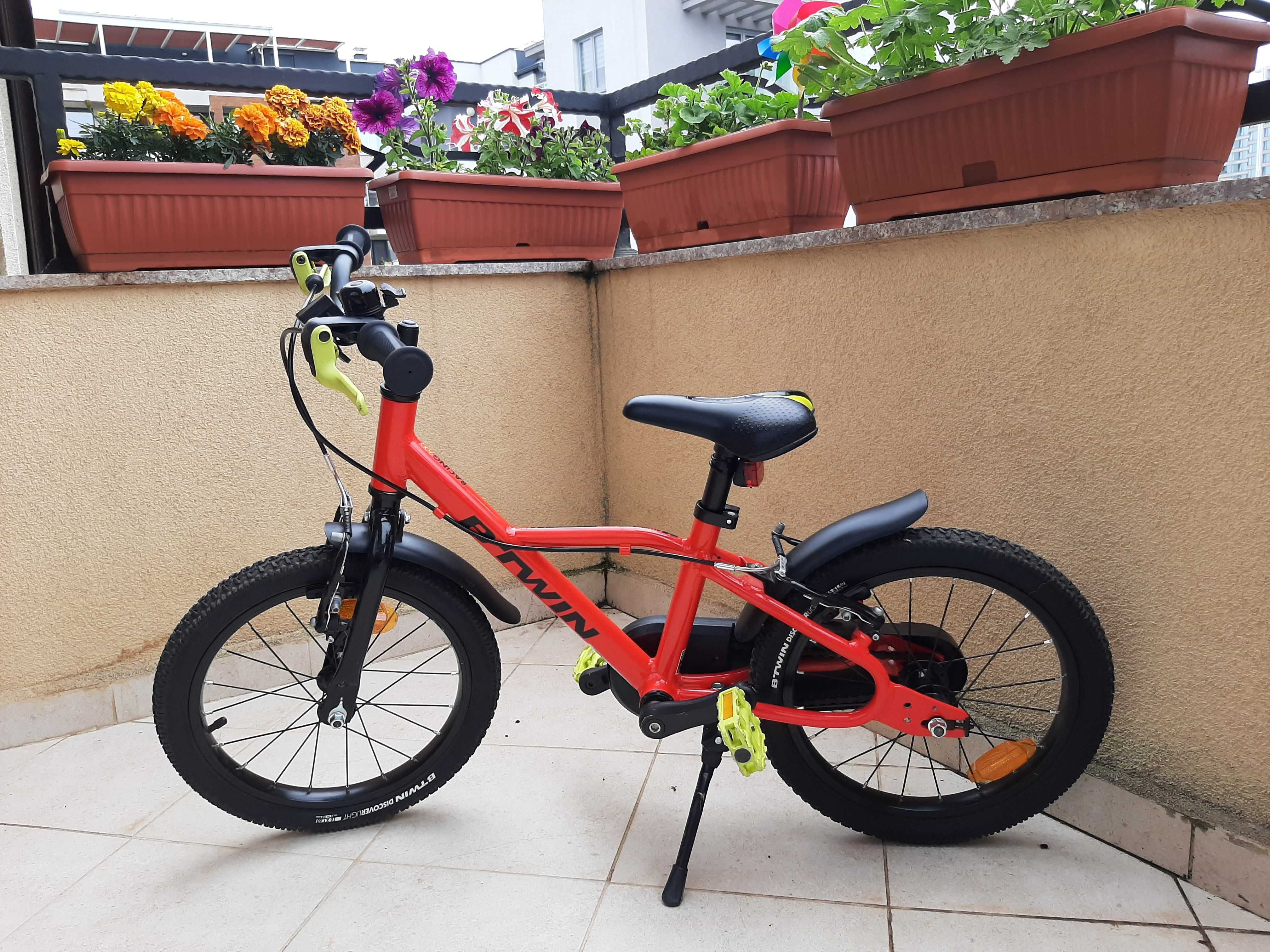 Алуминиев велосипед 900 Racing, 16 инча, за деца на 4 – 6 г., червен