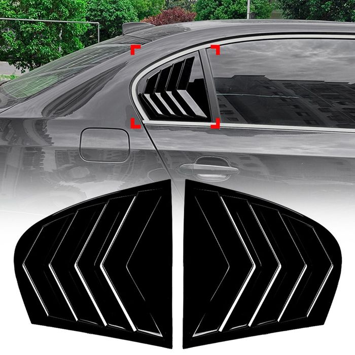 Тунинг Добавка Задни странични стъкла BMW E60– черни и карбон -М Визия