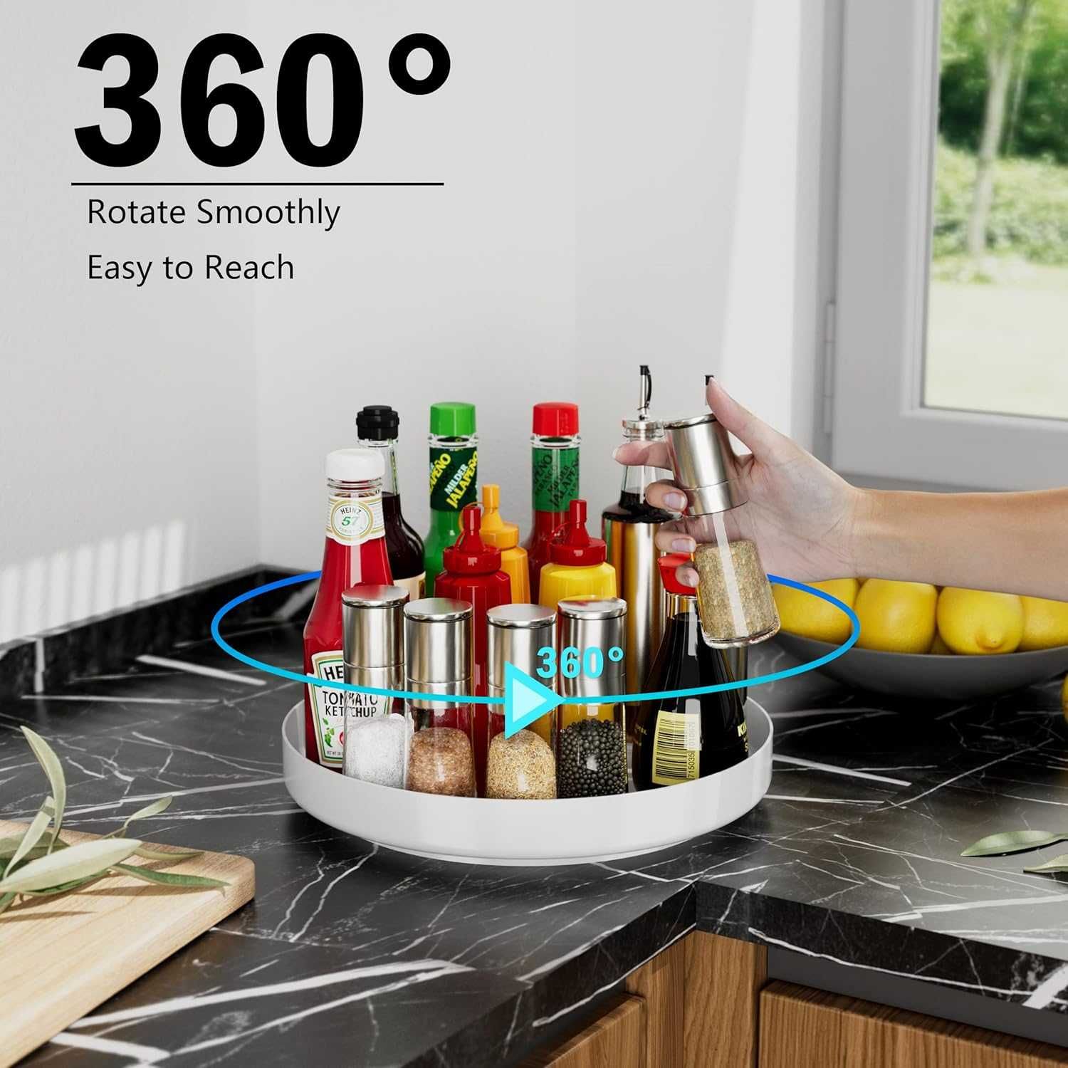 НОВ! Въртящ се органайзер за кухня, баня и шкафове, 360°