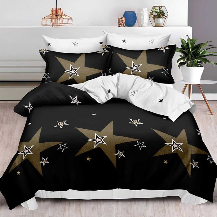 Двулицево спално бельо с ластик, 6 части