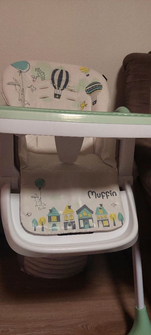 Детско столче за хранене Moni / muffin мента