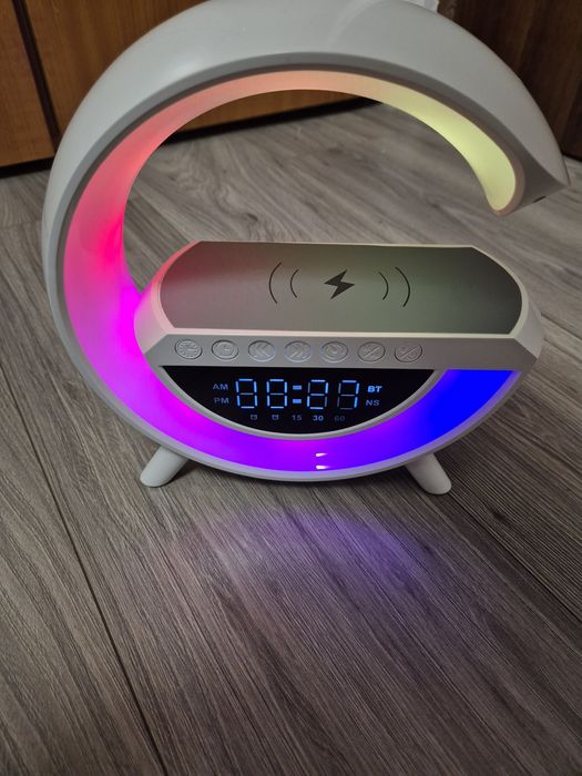 Incarcator Rapid Wireless 15W, 5 in 1 cu Bluetooth, Ceas, Speaker