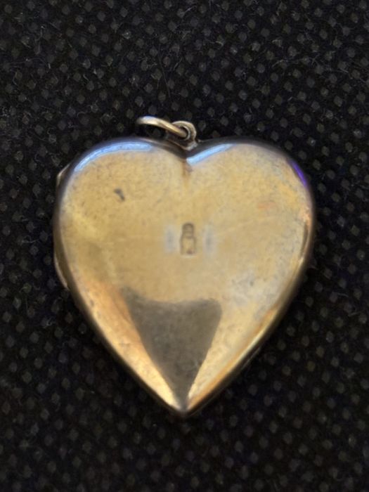 Винтажный медальон-сердце с секретом | СССР, 1953 г. | Серебро 875