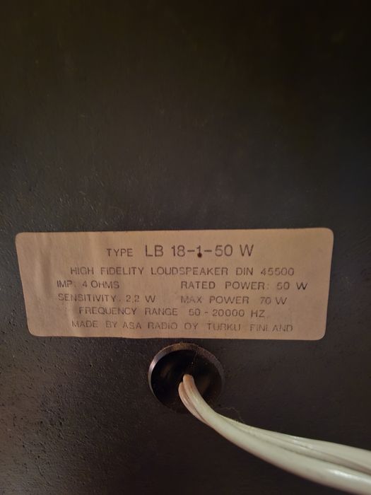 Boxe audio 50/70w ,4ohm, finlanda