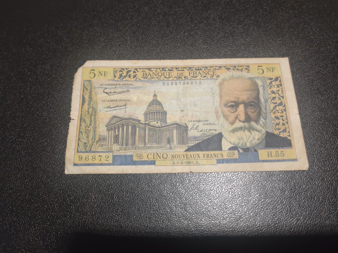 Bancnota 5 francs 1961 Franța