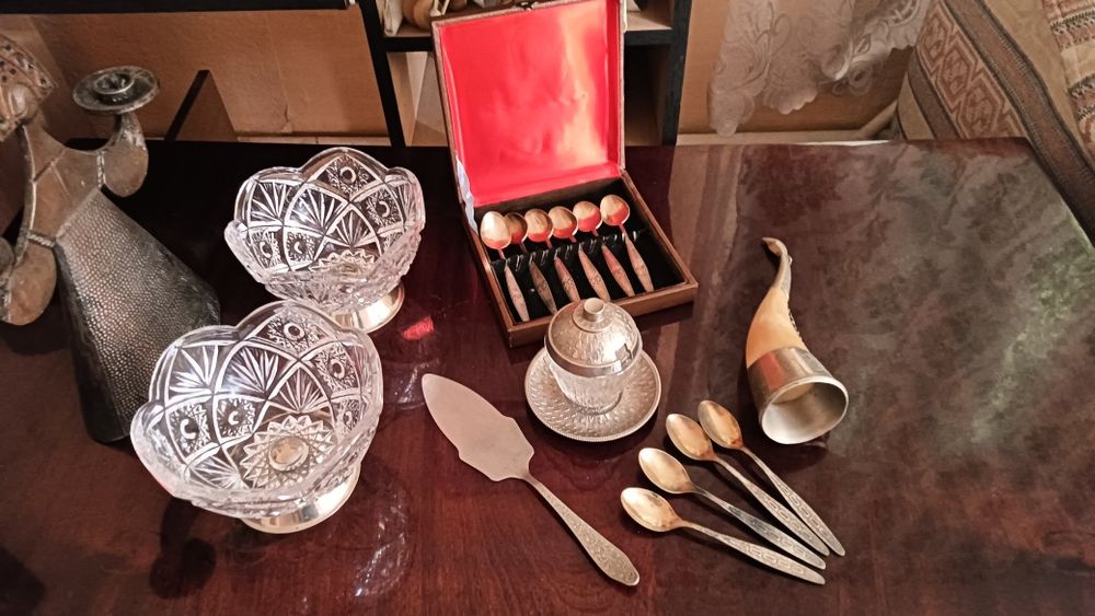 Посуда. Винтажная посуда из мельхиора.