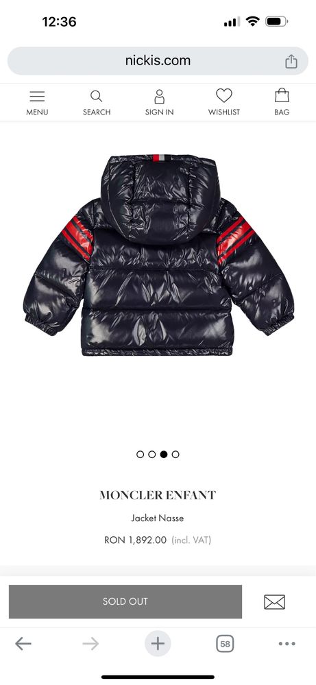 Geaca Moncler bebe marimea 6-9 luni