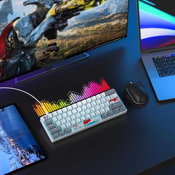 SOLIDEE 60% механична клавиатура 61 клавиша с LED подсветка