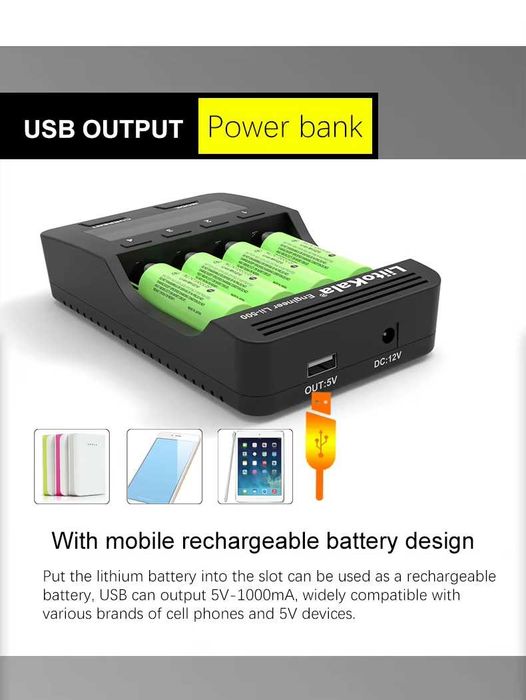 Incarcator LiitoKala Lii-600 18650,AA,AAA,Repara+Tester, Lii-500