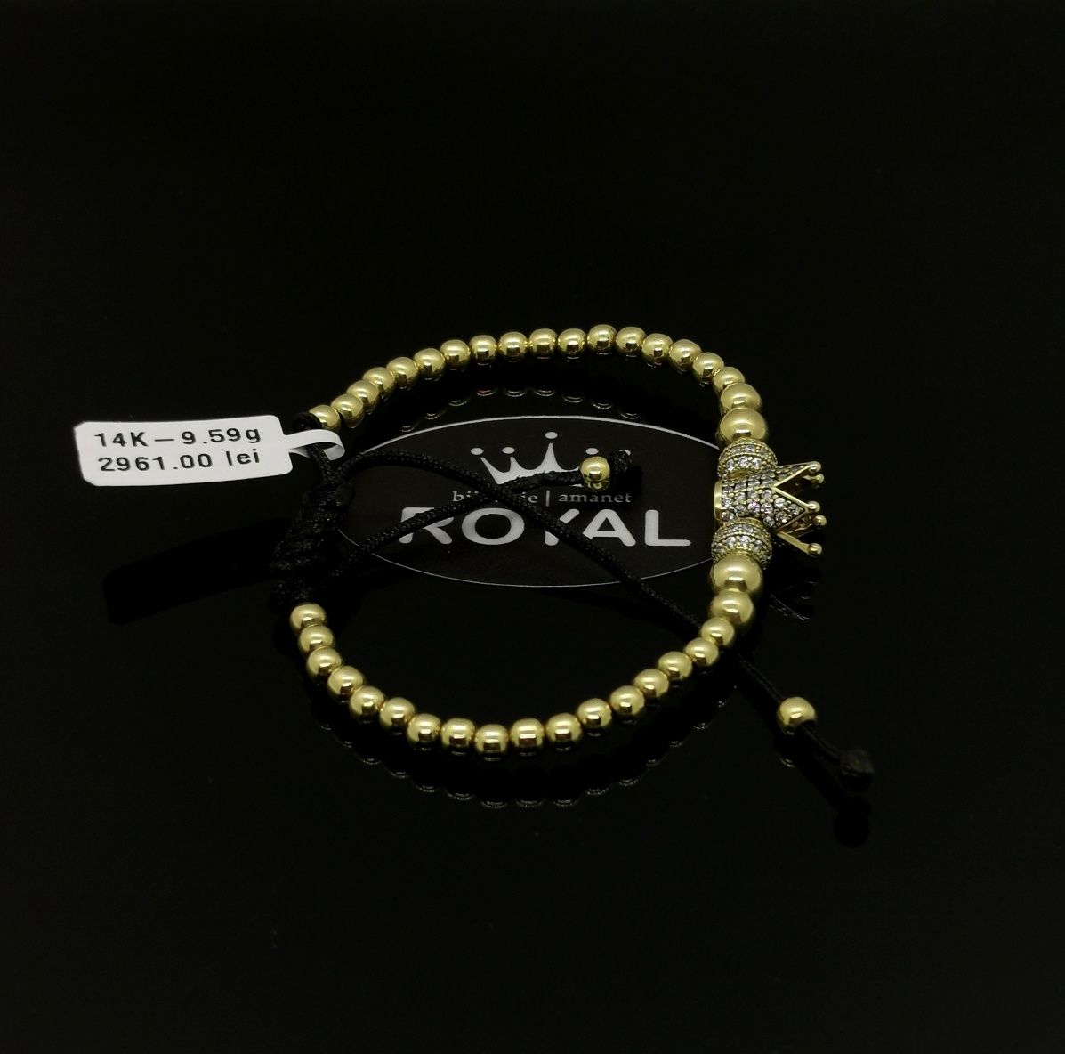 Bijuteria Royal bratara șnur din aur 14k 9.59 gr