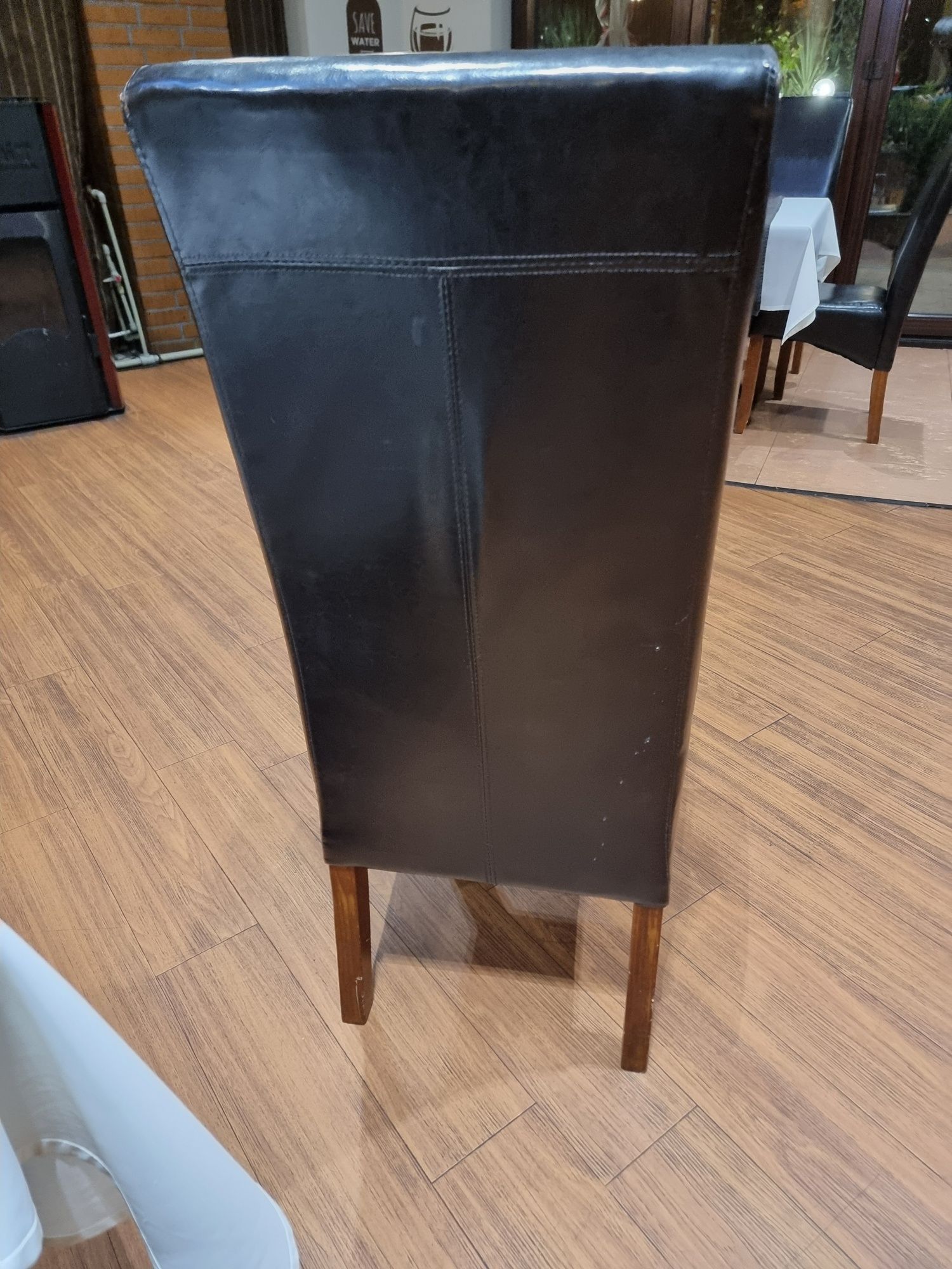 Стилни столове, кожа, 40бр.