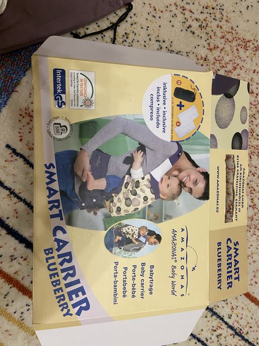 Port bebe Amazonas Smart Carrier Symbol, Blueberry - ergonomic