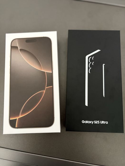 Samsung Galaxy S25 Ultra, iPhone 16 Pro Max, Desert 1TB, Sigilate