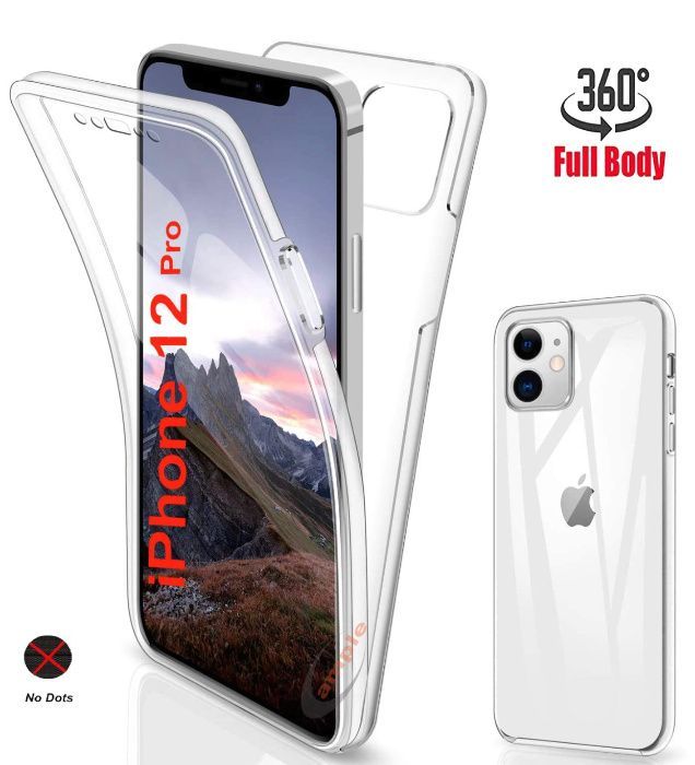 Husa CRYSTAL 360° fata + spate iPhone 12 , 12 Mini, 12 Pro, 12 Pro Max
