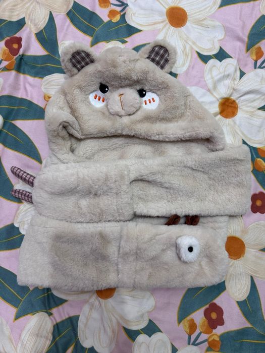 Шапка 3в 1. Тедди