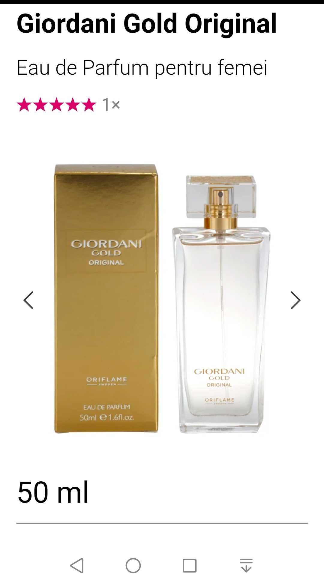 APA de PARFUM GIORDANI GOLD,de la Oriflame - clasica NU se mai fabrică