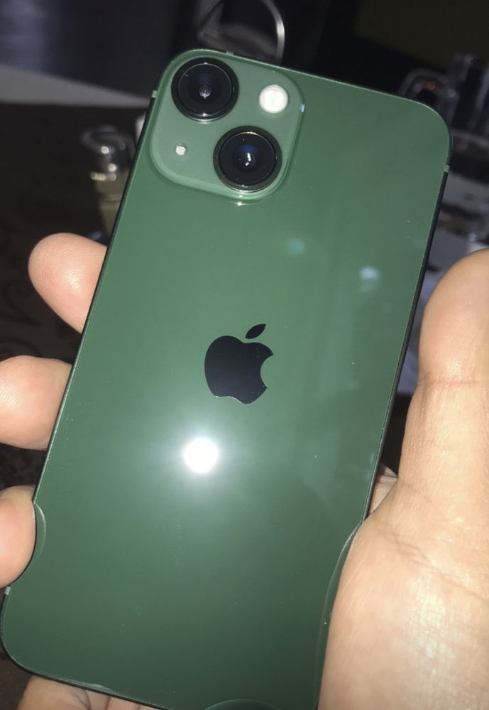 I phone 13 mini green apple