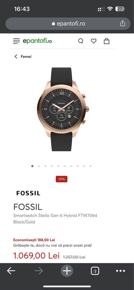 Ceas Fossil Smartwatch