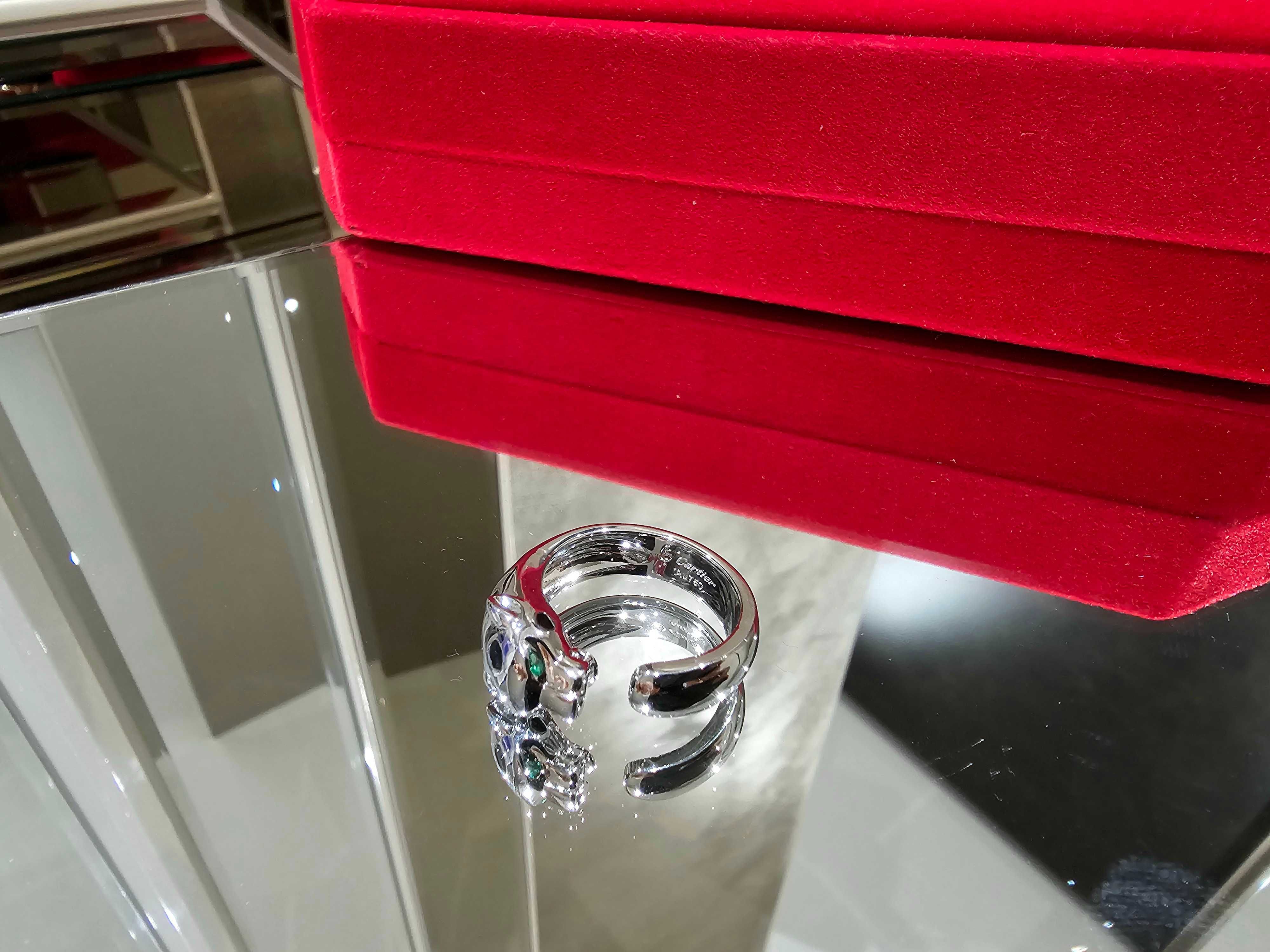 CARTIER Panthere de Cartier Silver Black Дамски Пръстен