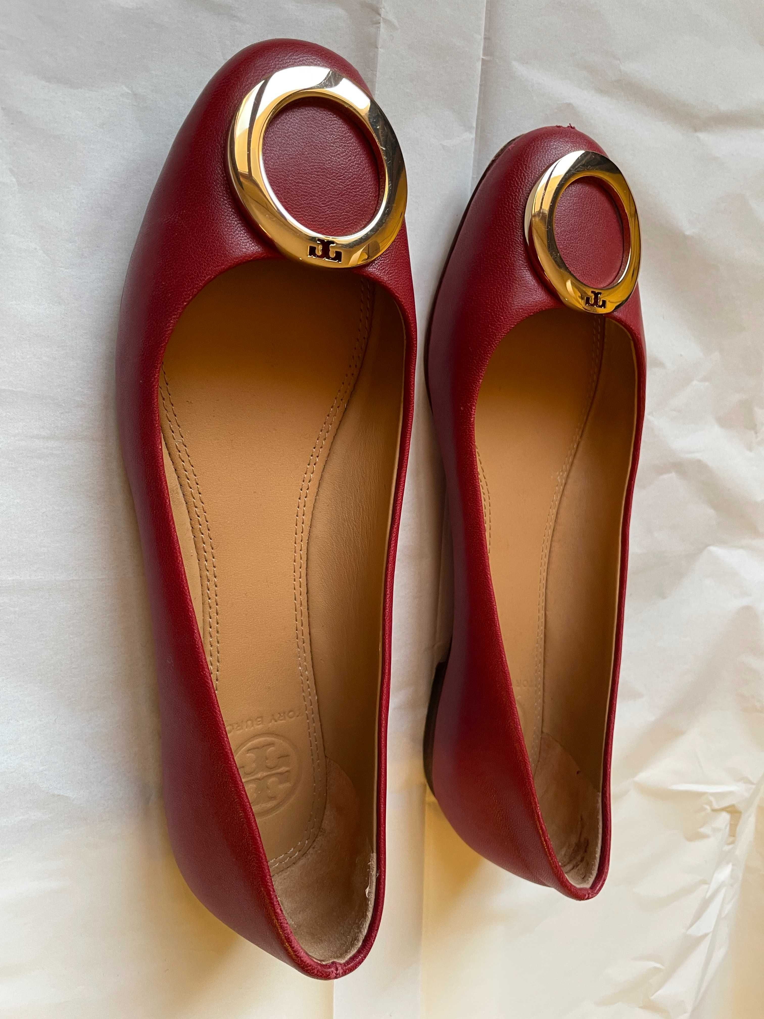 Оригинални червени балерини Tory Burch