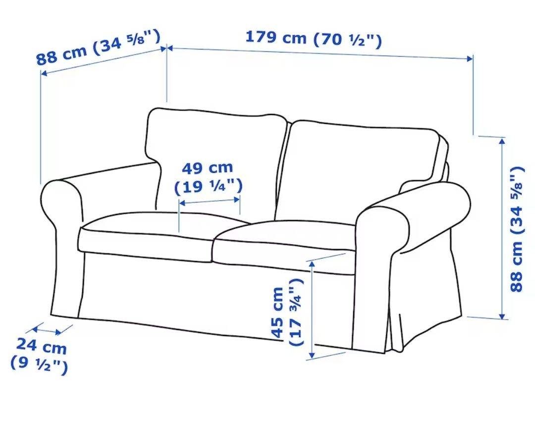 Canapea fixa Ikea Ektorp /Ekeskog 2 locuri