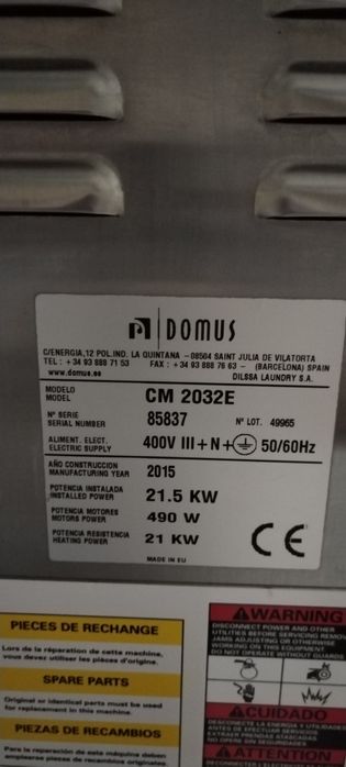 Calandru de călcat industrial domus