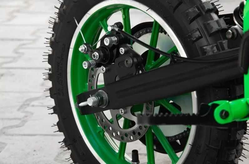 Mini Cross XTR 701, 50cc,2 timpi, pornire sfoara,roti 10, negru/verde