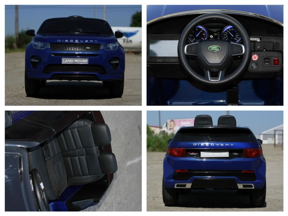 Masinuta electrica pentru copii Land Rover Discovery cu display #Blue