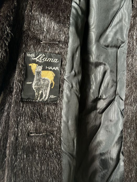 Палто от естествен косъм на лама