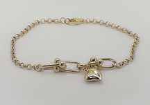 Brățară din aur de 14k cu accesoriu in formă de inimă!