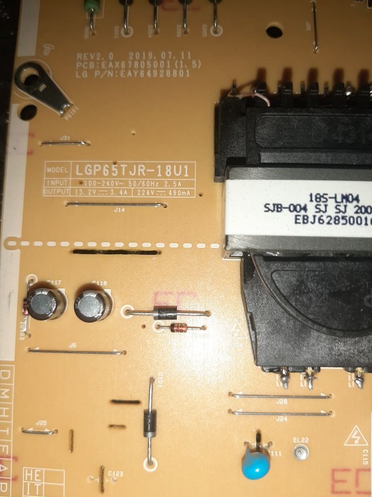 Sursa și placa de baza LG65UN71003LB