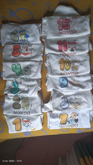 боди для новорожденных от месяца до 12 месяцев б/у