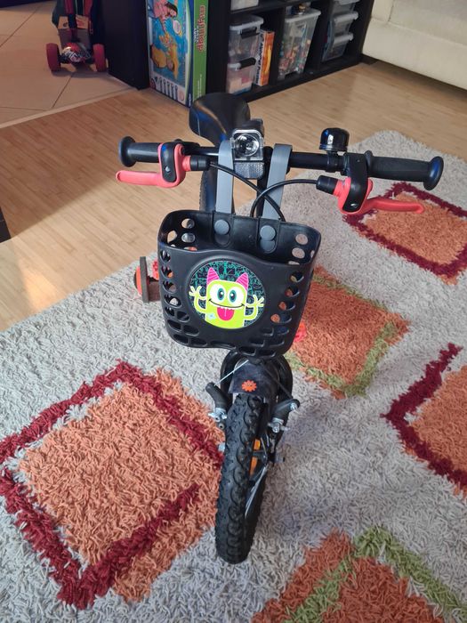 Bicicleta copii BTWIN 14"" 3-5 ani+cos